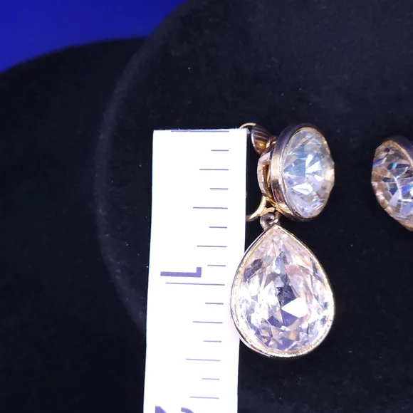 Kenneth Jay Lane Gold and Silver Crystal Earrings - Picture 13 of 14